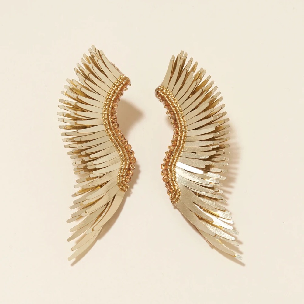 MIGNONNE GAVIGAN METALLIC MADELINE EARRINGS GOLD